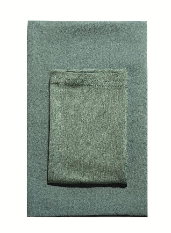 HURESON Chiffon Hijab with Undercap Solid Color Muslim Hijabs Scarf Head Wraps Long Hijabs For Women (Green) - Image 2